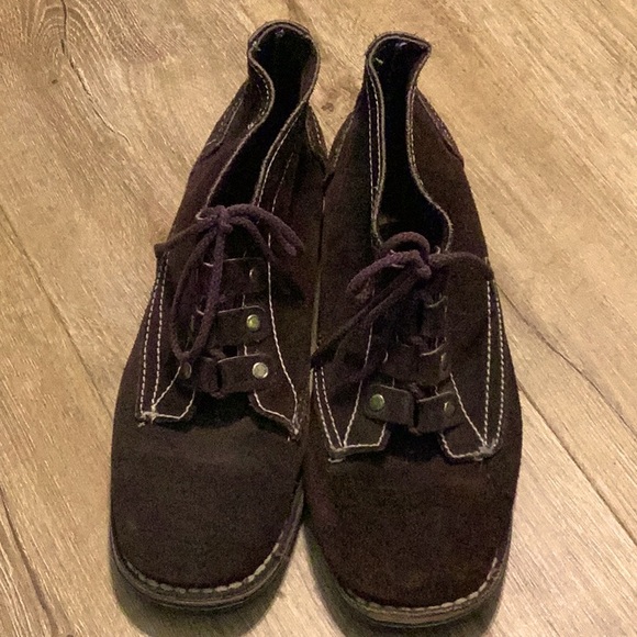 Unbranded Shoes - Brown Suede Lace-Up Shoes